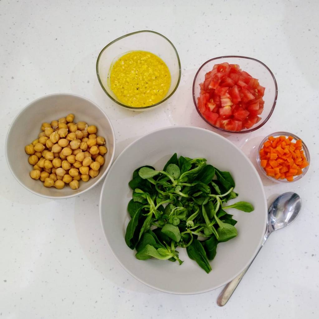 75 - Preparación Ensalada de garbanzos