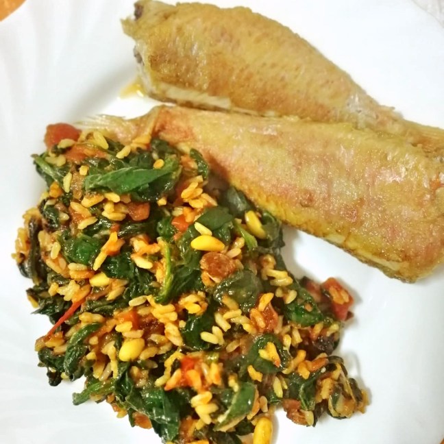 Salmonetes con arroz